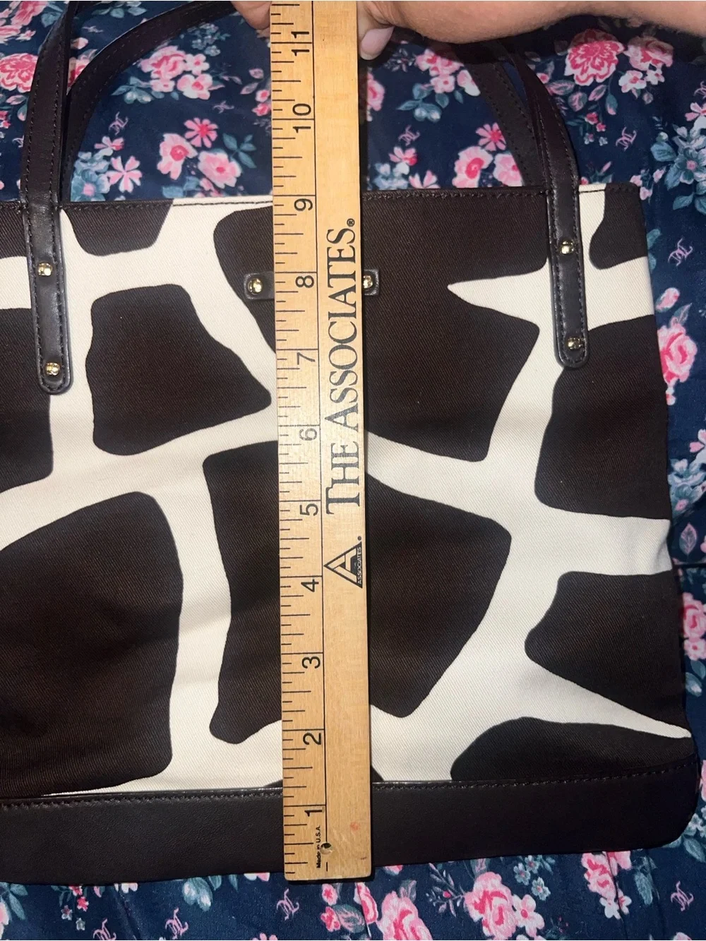 Kate spade giraffe print small satchel/tote